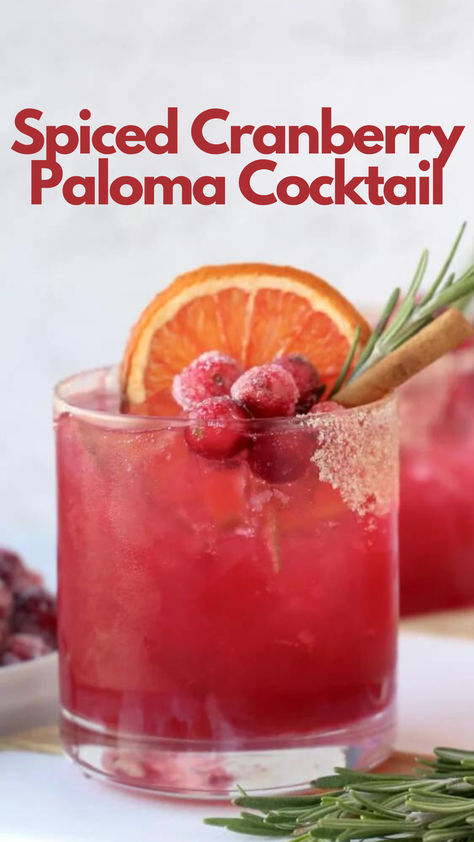 Spiced Cranberry Paloma Cocktail