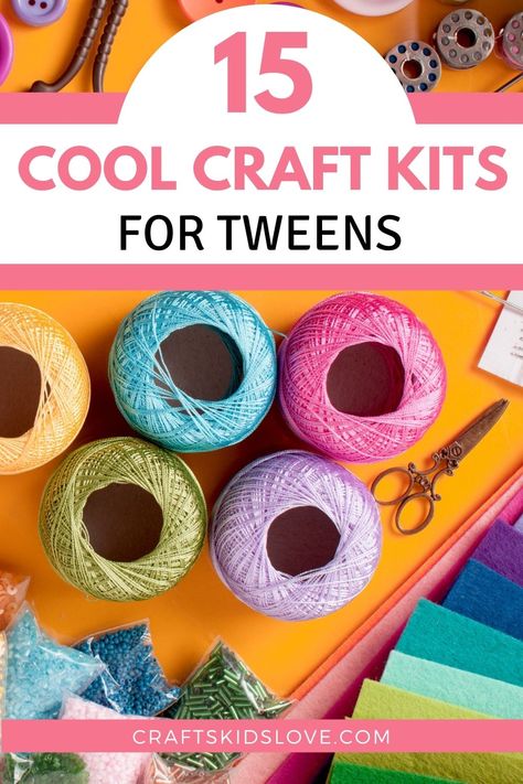 What are the coolest craft kits? Ages 10-12 can be hard to please, so we found lots of cool craft kits for tweens and big kids. Crafts For Girls Age 9-12, 30 Minute Crafts For Kids, Crafts For 9-12, Crafts For Girls Age 10 Diy, Diy Craft Kits To Sell, Fashion Crafts For Kids, Craft Kits To Sell, Volunteer Hospital, Crafts For Preteens