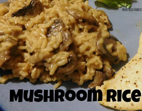 Campbells Golden Mushroom Recipes, Rice With Cream Of Mushroom Soup, Cream Of Mushroom Soup Rice, Cream Of Mushroom Rice, Buttered Rice Recipe, Mushroom Rice Recipes, Rice Sides, Golden Mushroom Soup, Campbells Soup Recipes