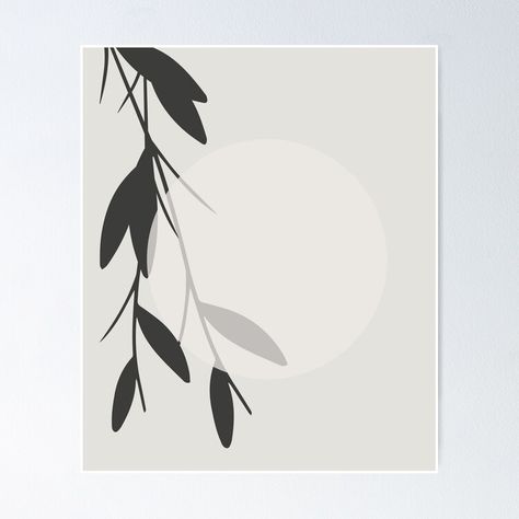 Get my art printed on awesome products. Support me at Redbubble #RBandME: https://www.redbubble.com/i/poster/Japandi-Leaves-Neutral-Tones-Minimalist-Wall-Art-by-Enjoybeauty/161801325.LVTDI?asc=u Japandi Wall, Japandi Wall Art, Grey Wall, Art Poster Design, Clothing Logo, 2d Art, Minimalist Wall, Wall Art Poster, Minimalist Wall Art