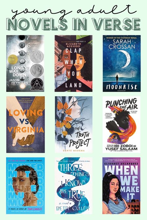 Favorite Young Adult Novels in Verse for High School Readers - Write on With Miss G Fall In Love With Reading, High School Books, Cultural Beliefs, Long Books, Diverse Books, High School Teacher, Book List, Ya Books, Books Young Adult