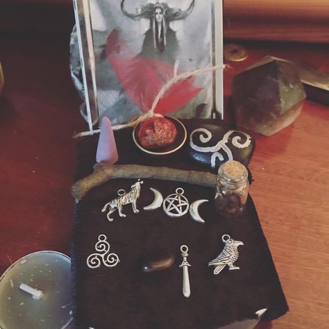 The Morrigan Altar, Morrigan Altar, Morrigan Aesthetic, Witch Crafts, Mini Altar, Offering Bowls, Witchy Things, Triple Goddess, Newcastle Upon Tyne