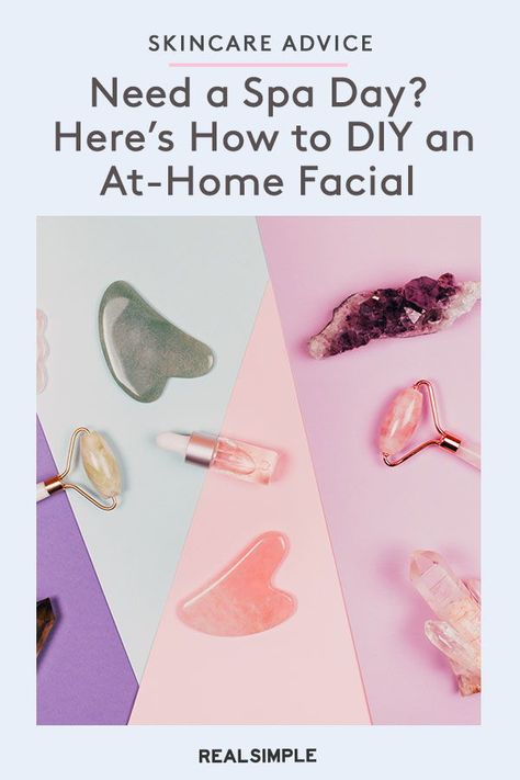 Need a Spa Day? Here’s How to DIY an At-Home Facial | A licensed esthetician shares how to recreate a spa facial at home in a few simple steps. Click here to see the best way to pamper yourself and help destress with our favorite editor-tested tips. #beautytips #realsimple #skincare #makeuphacks #bestmakeup Glycolic Peel, Facial At Home, Licensed Esthetician, Real Simple Magazine, Facial Cleansing Device, Spa Facial, Exfoliating Mask, Business Ideas Entrepreneur, Hydrating Toner