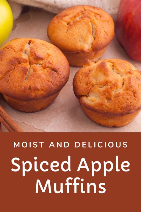 Apple muffins with warm spices. Sugar Free Apple Muffins, Spice Muffins Recipe, Apple Muffin Recipe, Apple Spice Muffins, Apple Muffin, Raisin Muffins, Apple Muffin Recipes, Spice Muffins, Pancake Recipe Easy