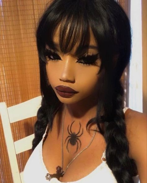 Black Goth Makeup, Vamp Makeup, Dark Makeup Looks, Look Grunge, Makeup For Black Skin, Brown Skin Makeup, Alt Girls, Alternative Makeup, Ethereal Makeup