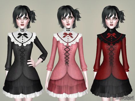 Lolita Dress by Lavoieri Found in TSR Category 'Sims 3 Female Clothing' The Sims 3 Cc, Sims3 Cc, Sims 3 Cc Clothes, Sims 4 Cc Goth, Sims 3 Cc, Punk Clothes, Ts4 Mods, Ts3 Cc, Sims 3 Cc Finds