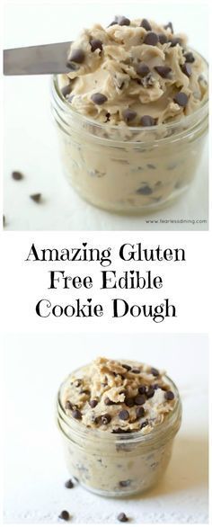 Gluten Free Chocolate Chip Cookie Dough, Gluten Free Cookies Easy, Gluten Free Cookie Dough, Gluten Free Cookie, Cookie Dough Frosting, Gluten Free Chocolate Chip Cookies, Gluten Free Chocolate Chip, Edible Cookie Dough, Gluten Free Desserts Recipes