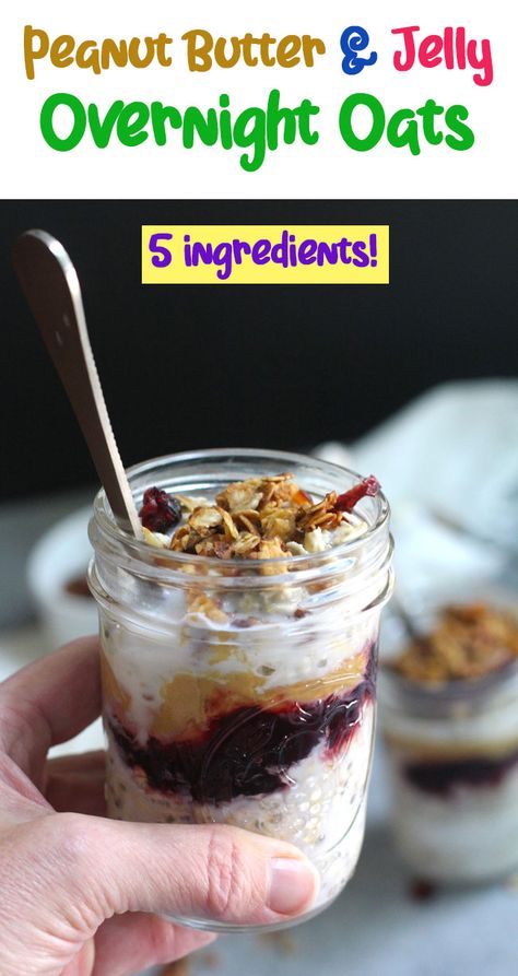 Chia Oatmeal, Overnight Oats Recipe Easy, Staple Recipes, Overnight Oats With Yogurt, Peanut Butter Overnight Oats, Old Fashioned Oatmeal, Nut Granola, Banana Overnight Oats, Chicken Dishes Easy