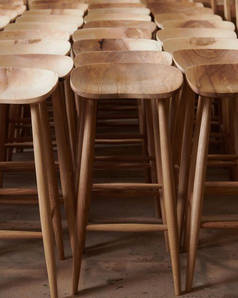 The Bum Stool | deVOL Kitchens Canteen Design, Shaker Table, Devol Kitchens, Kitchen Stool, Kitchen Stools, Mountain House, Sofa Chair, Cupboard, Bar Stools