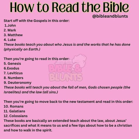 Inspirational Prayers How To Read Bible In Order, When To Read What In The Bible, Good Chapters To Read In The Bible, What Should I Read In The Bible, How To Read My Bible, What Order Should I Read The Bible, Where To Start Bible Study, Order To Read Bible, How To Read A Bible