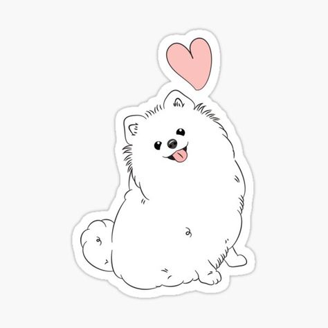 White Pomeranian Aesthetic, Pomeranian Drawings, Pomeranian Puppy Drawing, Pomeranian Puppy Aesthetic, White Dog Drawing, Pomeranian Tattoo, Pomeranian Drawing, Pomeranian Illustration, Cartoon Pomeranian