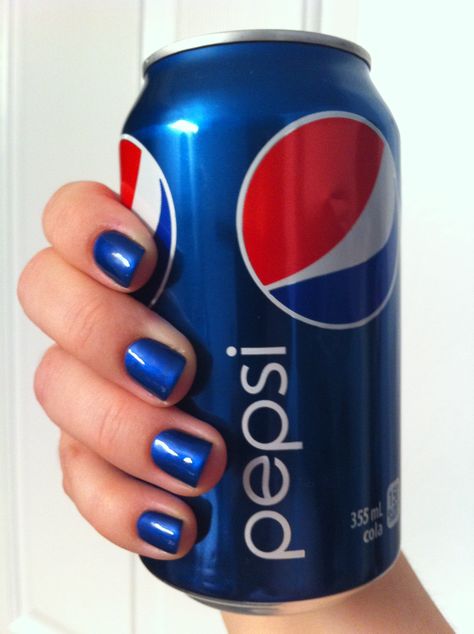 Pepsi blue nails by Amanda Pepsi Blue, Blue Nails, Beverage Can, Drinks, Canning, Nails, Blue, Quick Saves