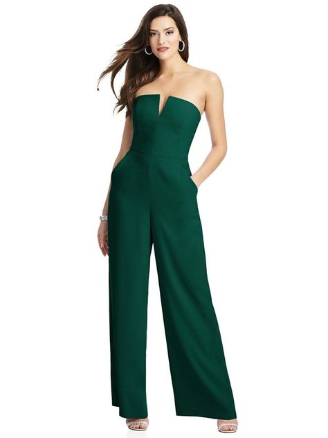 Jumpsuit Outfit Wedding, Bridesmaids Jumpsuits, Jumpsuit Fall, Dessy Collection, Jumpsuit With Pockets, Crepe Jumpsuit, Men's Ties, Outfit Wedding, Wedding Jumpsuit