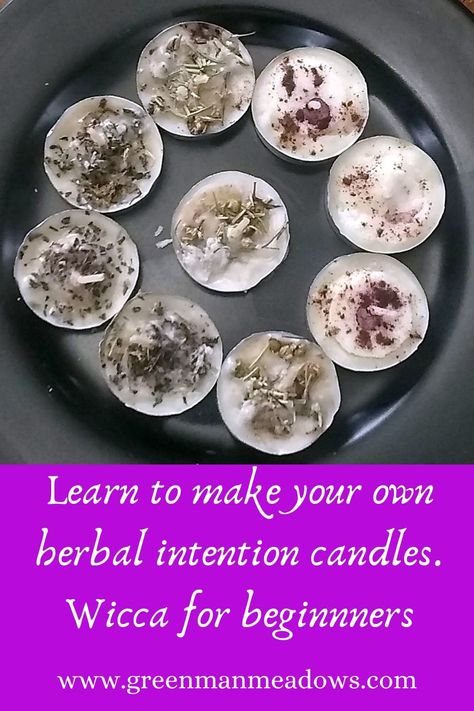 Learn to make herbal intention candles for spell work and manifestations. Keep for yourself or give to a friend. Great gift for Mother's day. Check out this ad more at www.greenmanmeadows.com Diy Spell Candles, Diy Herb Candles, Wicca Candles, Gifts For Witches, Wiccan Candle, Witchy Candles, Diy Witch, Candle Magic Spells, Herbal Candles