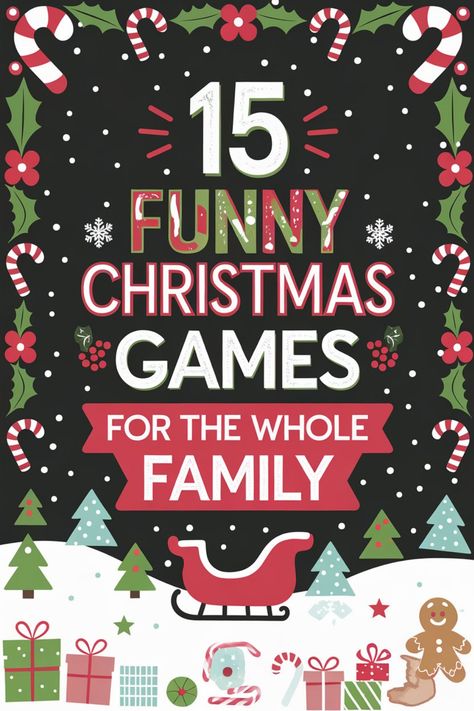 Get ready to bring the festive cheer with 15 funny Christmas games for the whole family! From hilarious trivia challenges to interactive group activities, these games are perfect for creating unforgettable holiday memories. Gather your loved ones, share some laughs, and enjoy hours of entertainment together this Christmas season. Whether you're hosting a holiday party or just looking for fun ways to bond with family and friends, these games are sure to brighten up your celebrations. Christmas Challenges For Family, Interactive Family Games, Friend Group Game Ideas, Christmas Dares Game, Funny Family Games Hilarious, Funny Christmas Games Families, Christmas Picture Puzzle Game, Funny Family Christmas Games, Fun Christmas Games For Family Funny