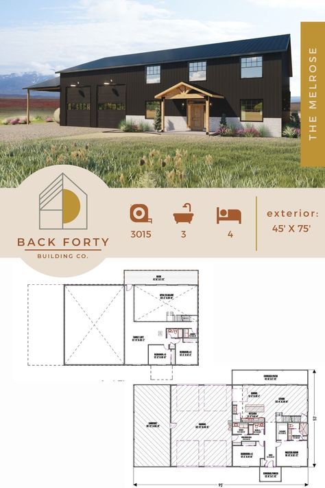 Pole Barn House, Loft Floor Plans, Steel Building Homes, Pole House, Barn Homes Floor Plans, Metal Barn Homes, Pole Barn House Plans, Barn Style House Plans, Barndominium Floor Plans