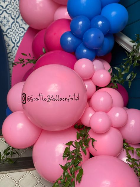 Seattle bride magazine. Pink balloon garland. Pink Theme Party, Pink Balloon Garland, Pink Party Theme, Metallic Rose Gold, Pink Theme, Bride Magazine, Barbie Party, Brides Magazine, Pink Balloons