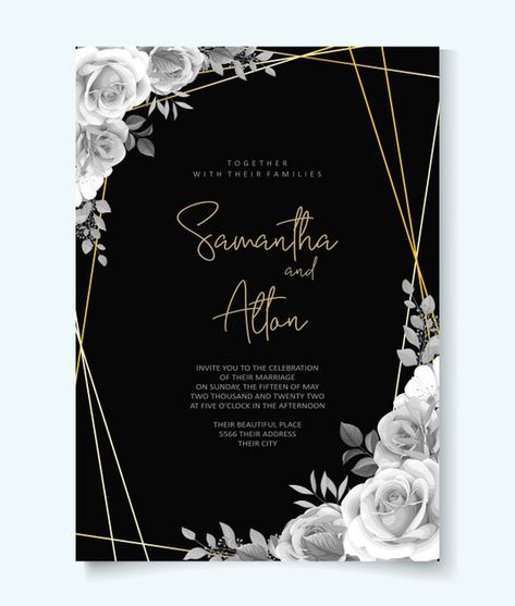 Romantic roses wedding invitation card t... | Premium Vector #Freepik #vector #wedding #wedding-invitation #floral #invitation Brown Wedding Invitations, Drawing Wedding Invitation, Flower Invitation Card, Eucalyptus Wedding Invitation, Floral Wedding Invitation Card, Rose Wedding Invitations, Wedding Invitation Card Template, Invitation Card Template, Wedding Invitation Card Design