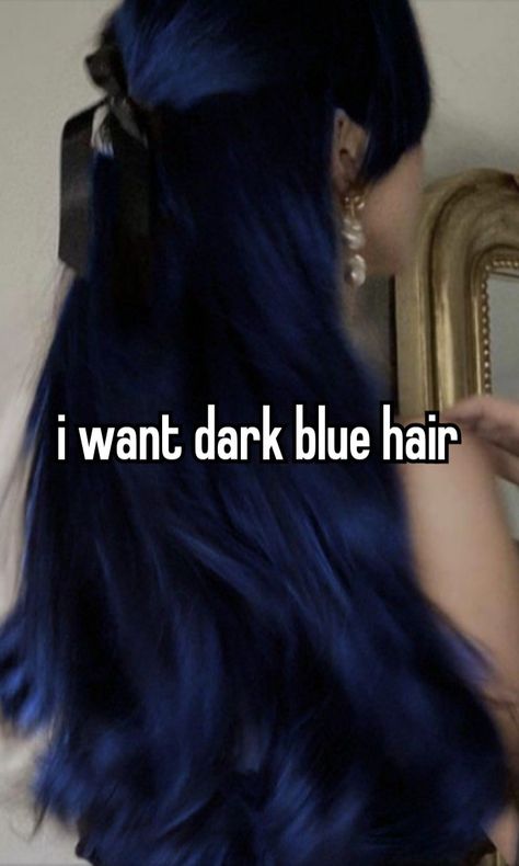 Dark Blue Hair Styles, Dark Blue Hair Aesthetic, Dark Blue Curly Hair, Dark Blue Hair, Dyed Hair Inspiration, Pretty Hair Color, Penteado Cabelo Curto, Dye My Hair, Hair Dye Colors