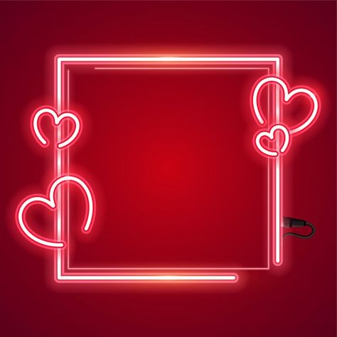 Neon Banner, Neon Frame, Neon Light Wallpaper, Heart Neon, Love Frame, Instagram Photo Frame, Neon Backgrounds, Birthday Post Instagram, Photo Frame Design