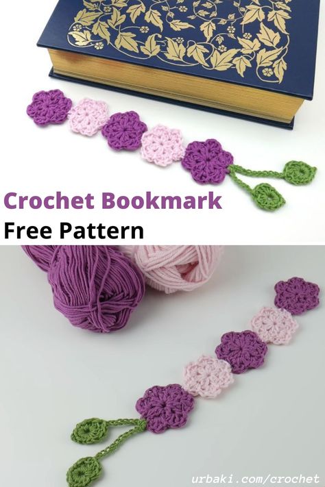 Crochet Floral Bookmark Pattern, Book Marks Crochet Free Pattern, Crochet Floral Bookmark, Crotchet Present Ideas, Book Mark Crochet Free Pattern, Free Crochet Bookmarks, Bookmarks Crochet Free Pattern, Free Bookmark Crochet Patterns, Simple Crochet Bookmark