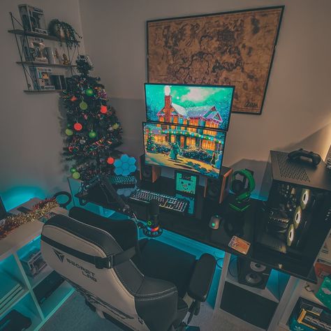 Its Christmas Time, Setup Inspiration, Gaming Rooms, Study Table Designs, Setup Gamer, Its Christmas, Sales Promotion, Table Designs, Beautiful Rooms