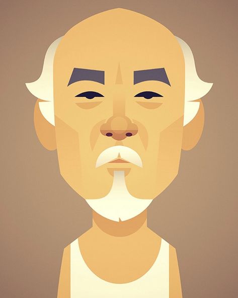 Stanley Chow, Mr Miyagi, Caricature Drawing, Floor Art, Film Prints, Miyagi, Karate Kid, When I Grow Up, Matte Satin