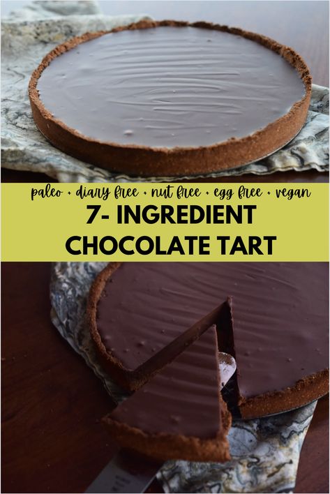 Aip Chocolate, Vegan Chocolate Tart, Autoimmune Recipes, Aip Desserts, Paleo Baking, Allergy Free Recipes, Paleo Vegan, Dairy Free Dessert, Inflammatory Foods