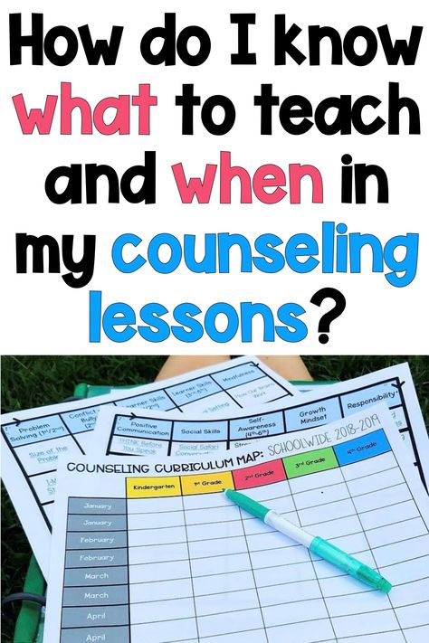 School Based Counseling, Elementary Counseling Lessons, School Counselor Middle School, High School Counseling Resources, Counseling Activities Middle School, Middle School Counseling Curriculum Map, School Counselor Lessons Elementary, School Counseling Classroom, School Counseling Lessons Elementary