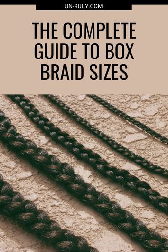 Box Braids Large Size, How To Small Braids, How Much Hair For Box Braids, Box Braids Different Lengths, Small To Medium Box Braids, Medium Width Box Braids, Different Braid Sizes, Braid Sizes For Black Women, Different Size Braids