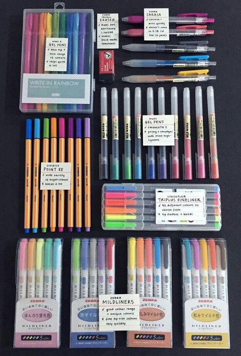 Pens And Markers, Studera Motivation, School Suplies, Stationary Supplies, Pretty Notes, Stationary School, Cute School Supplies, Stationery Organization, College Hacks