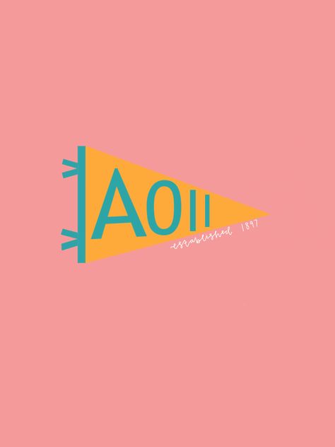 Alpha Omicron Pi Graphics, Aoii Letters, Aoii Graphics, Tri Sigma, Sorority Merch, Alpha Omicron Pi, Sorority Girl, Pennant Flag, Canvas Ideas