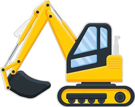 Excavator Cartoon, Excavator Clipart, Excavator Vector, Building Engineering, Honda Civic Car, Construction Theme Birthday Party, Tool Logo, Civic Car, Red Brick Walls