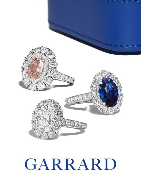 From Queen Victoria's sapphire brooch and Princess Diana's engagement ring to the iconic cluster design of our 1735 collection, sapphires are closely entwined with our heritage.   Discover classic blue sapphire engagement rings alongside other precious stones:https://bit.ly/49p2TRH ​  Jewelled Vault 3.01ct Oval Diamond 1735 Ring​ Jewelled Vault 3.09ct Oval Padparadscha Sapphire and Diamond 1735 Double Cluster Ring​ Jewelled Vault 7.20ct Oval Royal Blue Sapphire and Diamond 1735 Ring​ Princess Diana Engagement Ring, High Jewelry Ring, Wedding Day Jewelry, Platinum Rose Gold, Padparadscha Sapphire, Diamond Shop, Platinum Jewelry, Sapphire Engagement Ring Blue, Yellow Gold Jewelry