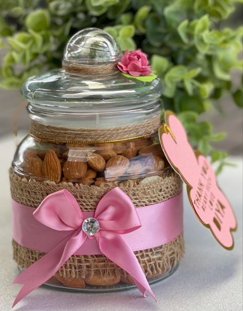 Chaand Raat, Nut Jar, Gift Jar, Gift Inspo, Return Gift, Simple Mehndi, Diwali Gifts, Jar Gifts, Simple Mehndi Designs