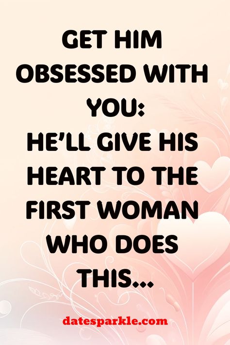 Looking to capture his heart? He'll give it to the first woman who does THIS! 💌 Discover the secret that will make him fall head over heels for you. From flirty text messages to romantic gestures, learn how to win his affection and keep him hooked. Don't miss out on this opportunity to unlock the key to his heart! Make sure you're the one he can't stop thinking about by using these clever tips in your everyday interactions. I Can’t Stop Thinking About You Text Message, Flirty Text, What Makes A Man, You're The One, Get A Girlfriend, Get A Boyfriend, Relationship Struggles, Cant Stop Thinking, Youre The One