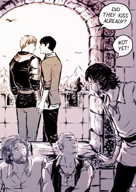 ....did they kiss already?  | Merthur • Credit to Artist Merthur Fanart, Merlin Fanart, Merlin Memes, Merlin Funny, Merlin Show, Merlin Series, Merlin Fandom, Merlin And Arthur, Arthur Pendragon