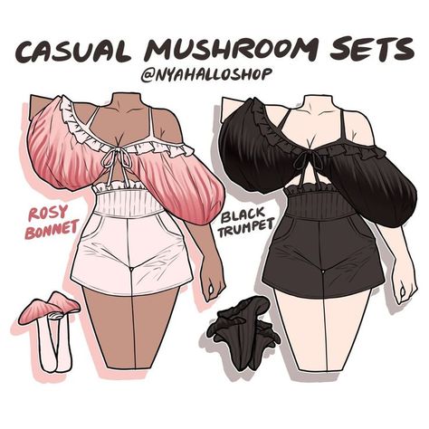 Mushrooms Clothes, Create Pin, Áo Blu, Cloth Designs, Oc Drawing, Art Style Challenge, Clothing Sketches, Art Outfits, Fashion Fantasy