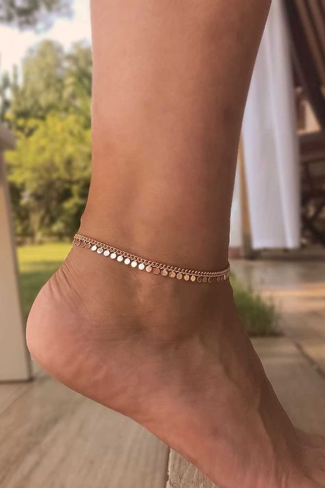 Excited to share this item from my #etsy shop: Rose Gold Ankle Bracelet, Boho Coin Anklet, Gold Ankle Chain, Ankle Bracelet for Women, Mini Coin Chain Anklet, Boho Style Coin Ankle Chain Gold Ankle Chain, Ankle Bracelets Boho, Coin Anklet, Rose Gold Anklet, قلادات متدلية, Anklet Designs, Ankle Jewelry, Bracelet Rose Gold, Anklets Boho