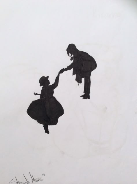 Silhouette of Howl and Sophie-Howls Moving Castle, with the quote a Heart is a Heavy Burden Howls Moving Castle Minimalist, Howls Moving Castle Tattoo Sophie, Howl And Sophie Tattoo, Howls Moving Castle Dancing Stars Tattoo, Howls Moving Castle Star People Tattoo, Howls Moving Castle Silhouettes, Howls Moving Castle Heen Tattoo, Sophie Howl's Moving Castle, Crucifix Tattoo