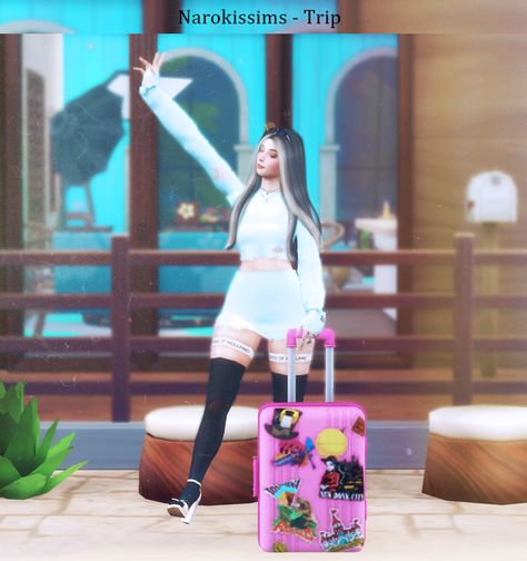 Narokissims - Trip Sims 4 Airport Pose, Sims 4 Airport Cc, Sims 4 Airport, Traveling Poses, Travel Poses, Sims 4 Couple Poses, Ts4 Poses, The Sims 4 Skin, 4 Poses