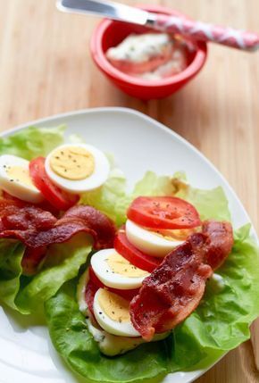 Blt Wraps, Lettuce Wrap, Resep Diet, Low Carb Diets, Low Carb Lunch, Low Carb Eating, Diet Keto, Lettuce Wraps, Hard Boiled