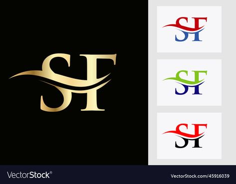 Sf Logo, Initial Monogram, Boutique Dress Designs, Letter Logo Design, Boutique Dress, Name Logo, Name Design, Template Download, Monogram Initials