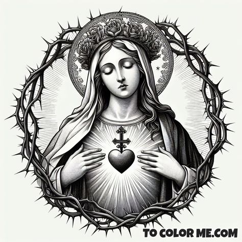 The Secret Heart of Fatima: Coloring Mary’s Compassion - https://www.tocolorme.com/?p=11496&utm_source=SocialAutoPoster&utm_medium=Social&utm_campaign=Pinterest Fatima Portugal, Journey To Bethlehem, Pray The Rosary, Catholic Crafts, Pagan Gods, St Agnes, Praying The Rosary, Lady Of Fatima, Blessed Mother Mary