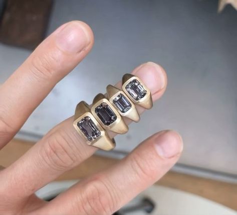 Archana Thani on Instagram: "ESTABLISHED IN 2009 SEB BROWN PRODUCES AN EVOLVING COLLECTION OF UNISEX JEWELLERY MADE TO BE WORN EVERYDAY. EACH PIECE IS HANDCRAFTED TO ORDER IN THEIR NAARM/MELBOURNE STUDIO. ALL PIECES ARE MADE FROM RECYCLED RECLAIMED SILVER AND GOLD AND USES THE HIGHEST QUALITY GEMSTONES AVAILABLE. 🎥: @sebbrown #signetring #gemstonering #pinkyring #engagementring #recycledgold #recycledsilver #gemstonejewelry #ring #ringsofinstagram" Handmade Brown Ring Jewelry, Seb Brown Rings, Brown Hallmarked Vintage Ring, Luxury Handmade Brown Men's Ring, Vintage Brown Hallmarked Ring, Seb Brown, Brown Ring, Brown Rings, Recycled Silver