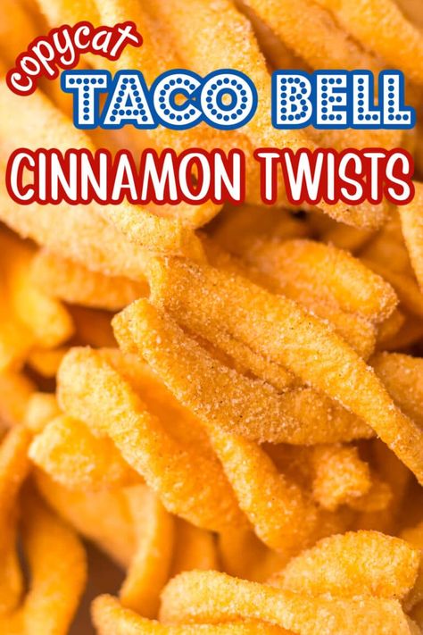 Copycat Taco Bell Cinnamon Twists - Life With The Crust Cut Off Taco Bell Cinnamon Twists, Cinnamon Snack, Copycat Taco Bell, Restaurant Copycat, Cinnamon Twists, Copycat Restaurant Recipes, Special Desserts, Dessert Appetizers, Taco Bell