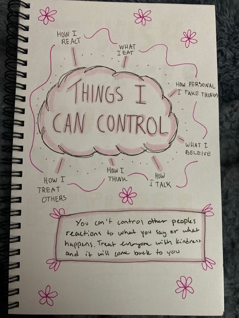 Things I Can Control, I Can Control, Penanda Buku, Journal Inspiration Writing, Healing Journaling, Bullet Journal Mood Tracker Ideas, Bulletin Journal Ideas, Seni Dan Kraf, Trening Fitness