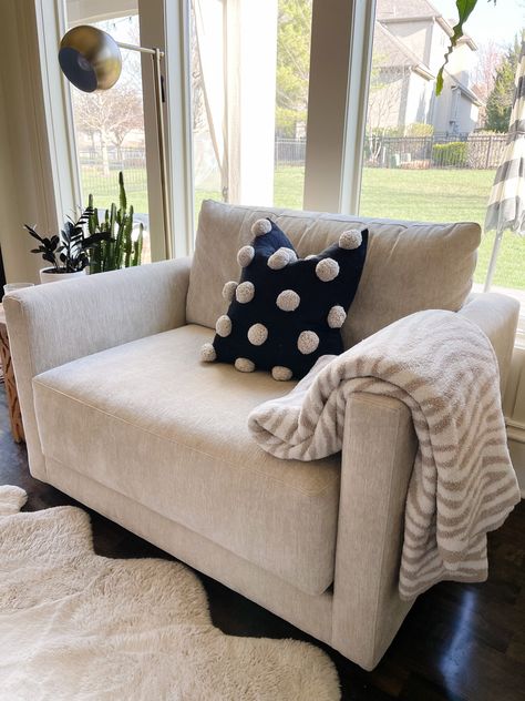 Living Room Den, Crate Barrel, Black Room, Chair And A Half, Half Life, Single Chair, Dresser Decor, Luxury House Designs, Livingroom Layout