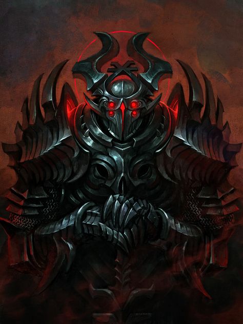 ArtStation - Gods of Chaos, Klaher Baklaher Chaos God Khorne, Warhammer 40k Khorne, Khorne Art, Warhammer Fantasy Art, Devourer Of Gods, Demon Knight, God Of Chaos, Chaos Warrior, Dark God