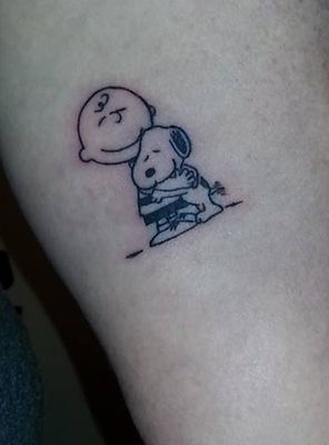 Snoopy Joe Cool Tattoo, Peanuts Gang Tattoo, Peanuts Gang Tattoo Ideas, Peanuts Cartoon Tattoo, Charlie Brown And Snoopy Tattoos, Snoopy And Charlie Brown Tattoo, Charlie Brown Tattoo Ideas, Peanuts Tattoo Ideas, Snoopy Tattoo For Women